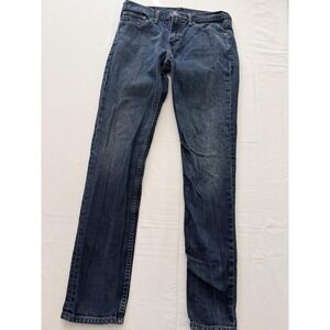 Levi's 511 Jeans Mens 32x34 Blue Medium Wash Slim Straight Denim Pants Casual